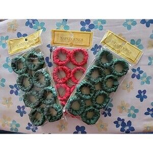 Christmas Napkin Rings, Elastic All 3 Pkgs.